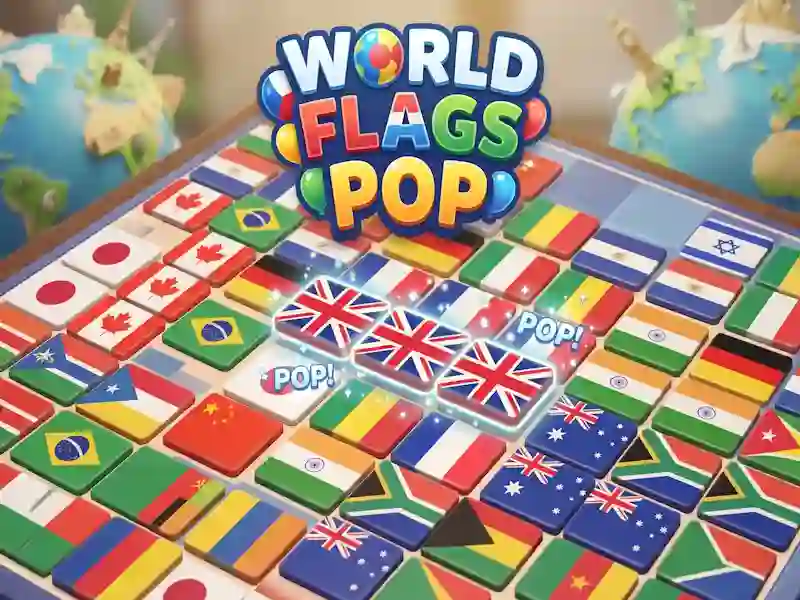Permainan World Flags Pop secara online