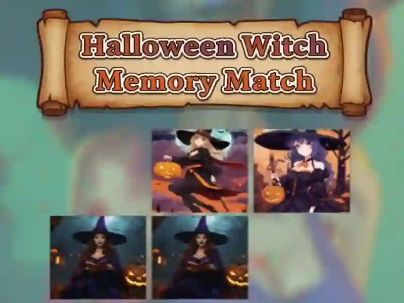 Permainan Pertandingan Memori Penyihir Halloween secara online