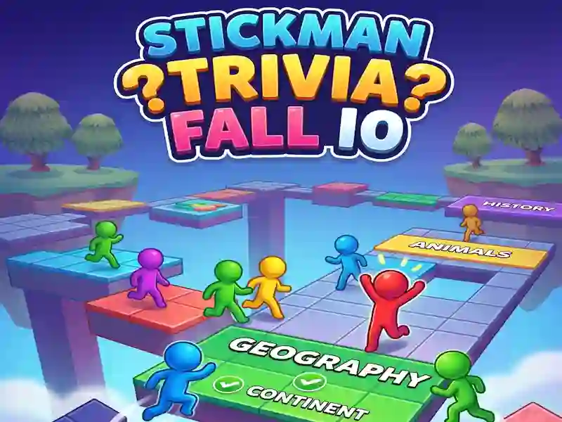Permainan Stickman Trivia Fall IO secara online