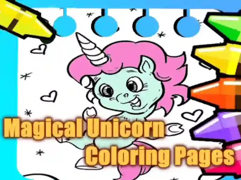 Permainan Halaman Mewarnai Unicorn Ajaib secara online Permainan Halaman Mewarnai Unicorn Ajaib secara online