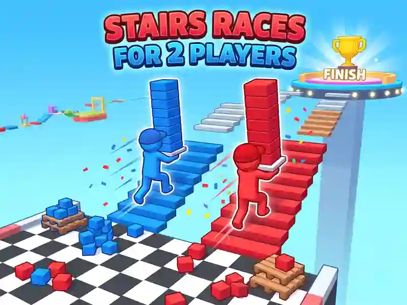 Permainan Stairs Races For 2 Players secara online