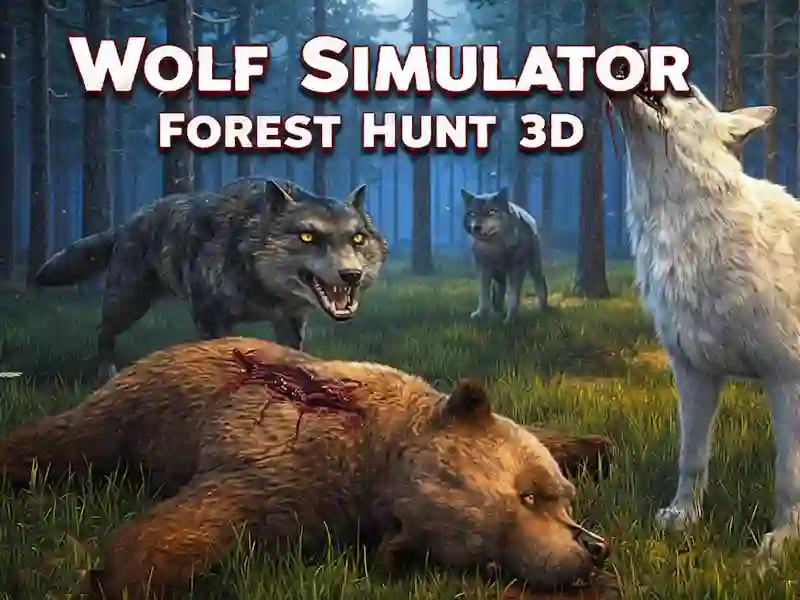 Permainan Serigala Simulator Perburuan Hutan 3D secara online