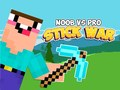 Permainan Noob vs Pro Perang Tongkat secara online