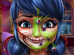 Permainan Gadis Berbintik Makeup Halloween secara online