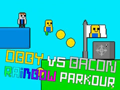 Permainan Obby vs Bacon Parkour Pelangi secara online
