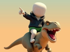 Permainan Stickman. Arena Dinosaur secara online