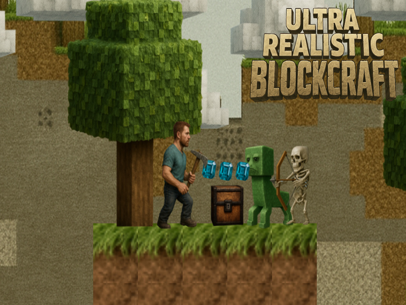 Permainan Blockcraft ultra realistis secara online
