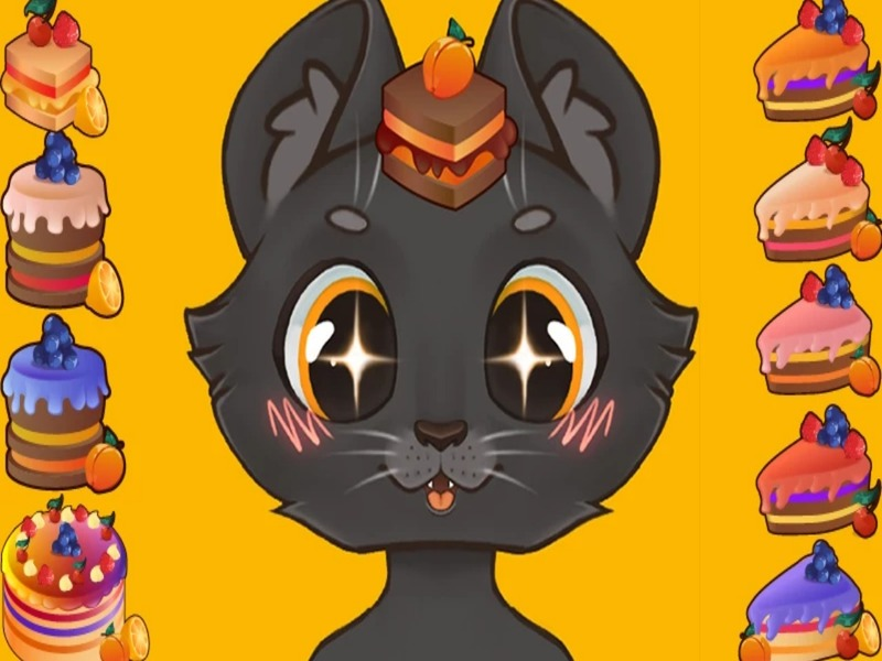 Permainan Bisnis manis kucing: kue secara online