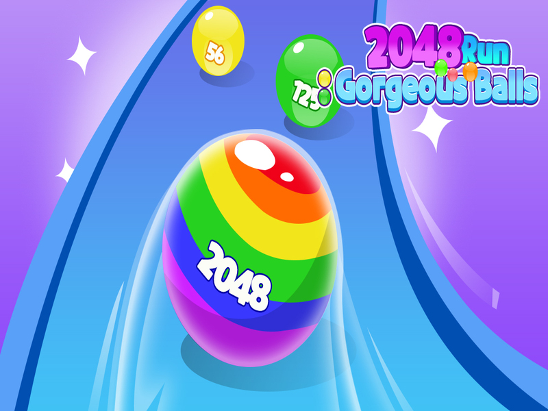 Permainan 2048 Lari bola cantik secara online