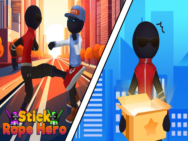 Permainan Stick Rope Hero secara online