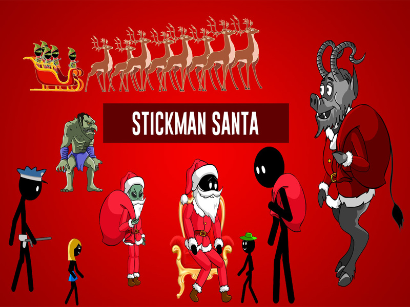 Permainan Stickman Santa secara online