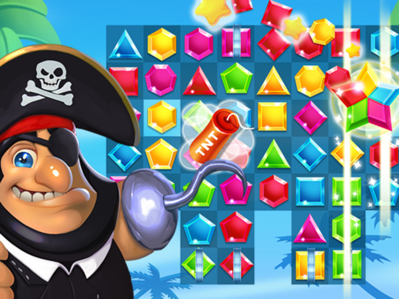 Permainan Pirates cocok dengan harta yang hilang secara online