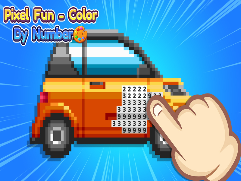 Permainan Pixel warna menyenangkan dengan nomor secara online