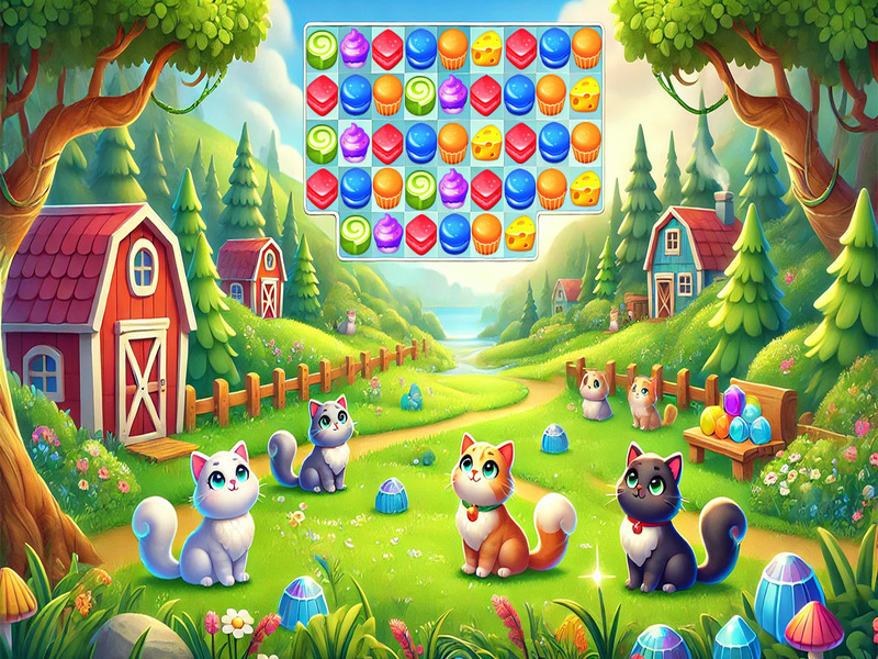 Permainan Pencocokan kucing 3 secara online