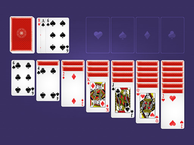 Permainan Klondike Solitaire secara online