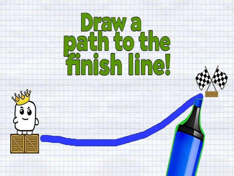 Permainan Gambarlah jalur ke garis finish! secara online