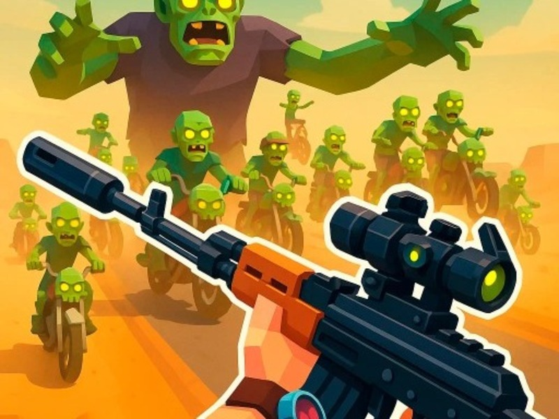Permainan Zombie Road: Penembak dengan kehancuran secara online